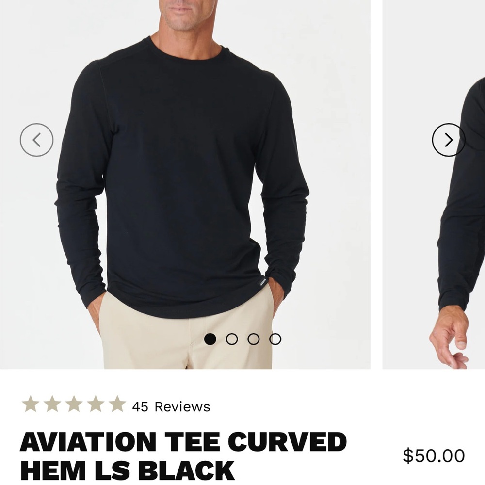 Legends Aviation Black Long Sleeve Shirt size large new without tags